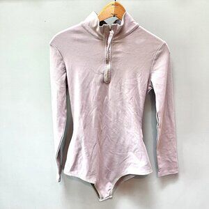 Hellbent Recklessly Determined Women's Zip-Up Long Sleeve Bodysuit S 95%‎ Cotton
